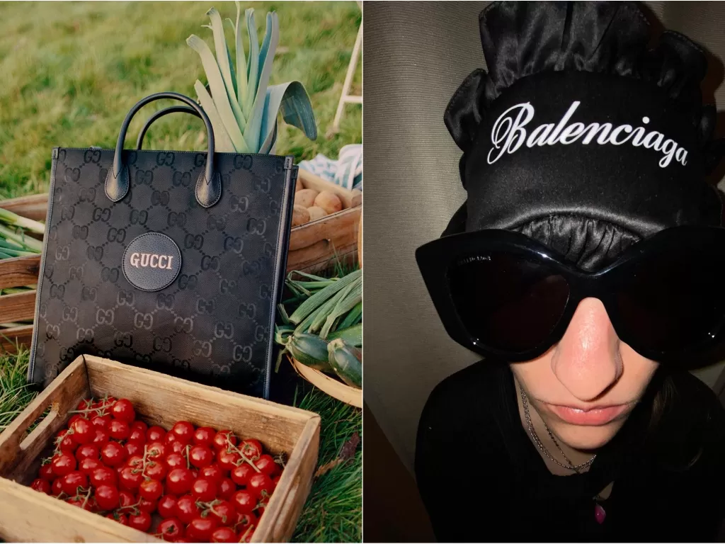 Produk Gucci dan Balenciaga. (photo/Instagram/@gucci @balenciaga)