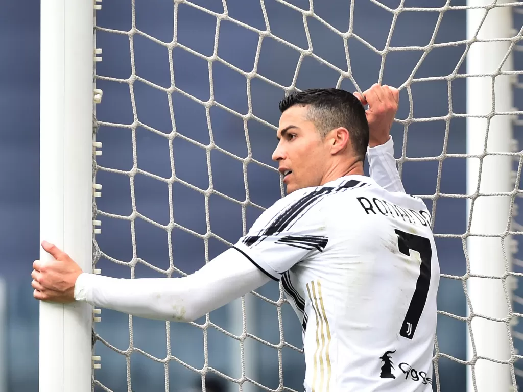 Ronaldo di laga Juventus vs Genoa, 11 April 2021(REUTERS/Massimo Pinca)
