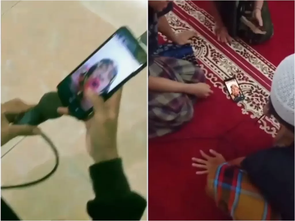  Cuplikan video remaja mesjid membangunkan sahur pakai suara mimi peri. (photo/Instagram/@awreceh.id)