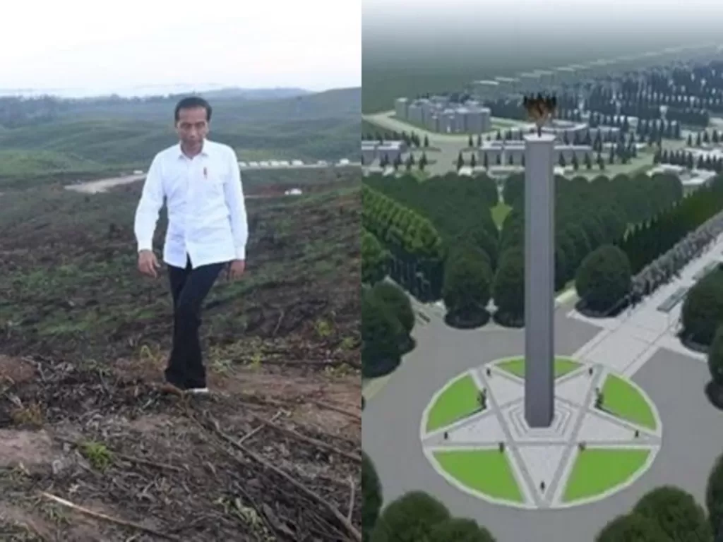 Presiden Jokowi dan Rancangan Ibu Kota Baru. (Foto: Istimewa)