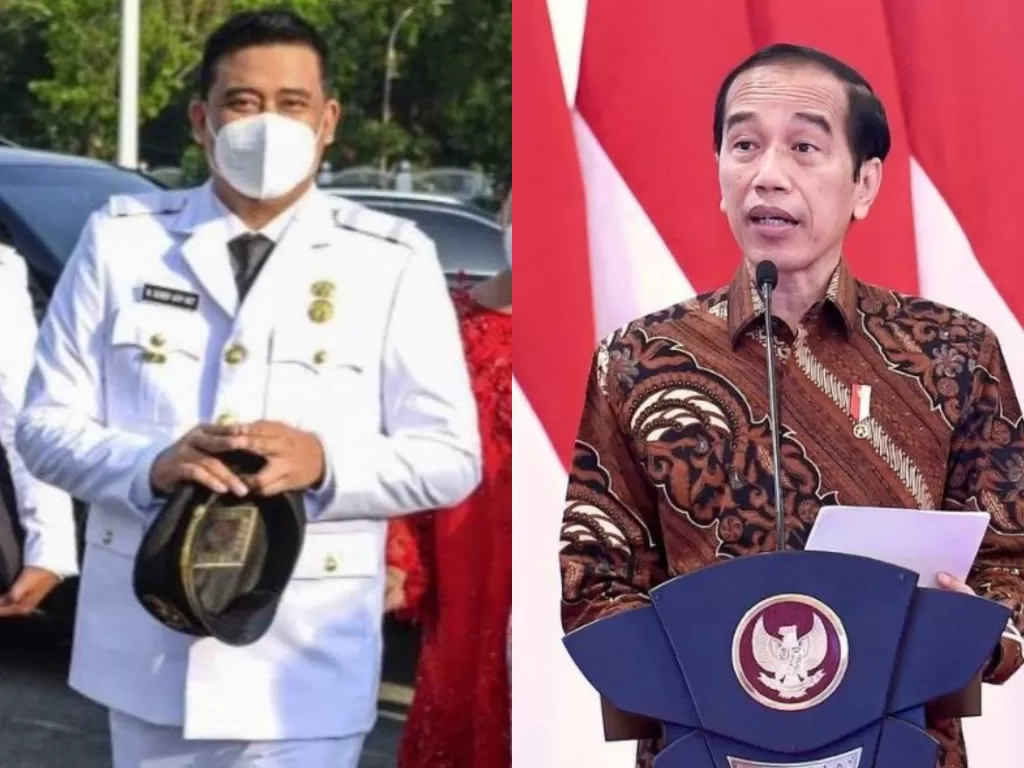 Kolase foto Wali Kota Medan Bobby Nasution dan Presiden Joko Widodo (Antaranews)