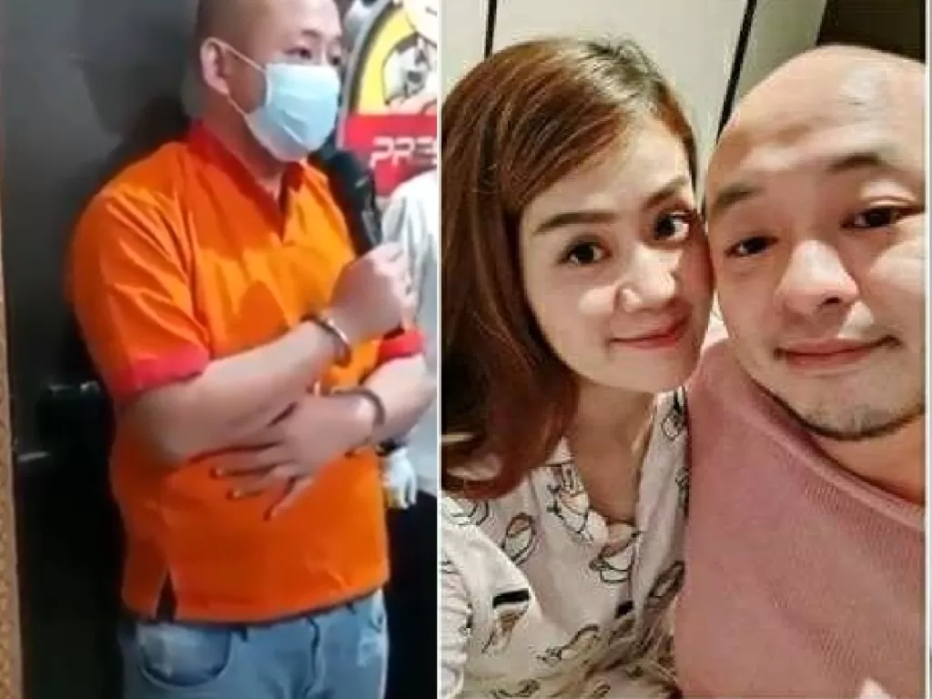 Kiri: Jason Tjakrawinata, pelaku penganiayaan perawat RS Siloam Palembang. (Instagram/@lambe_turah), kanan: Jason bersama istrinya. (Istimiewa).