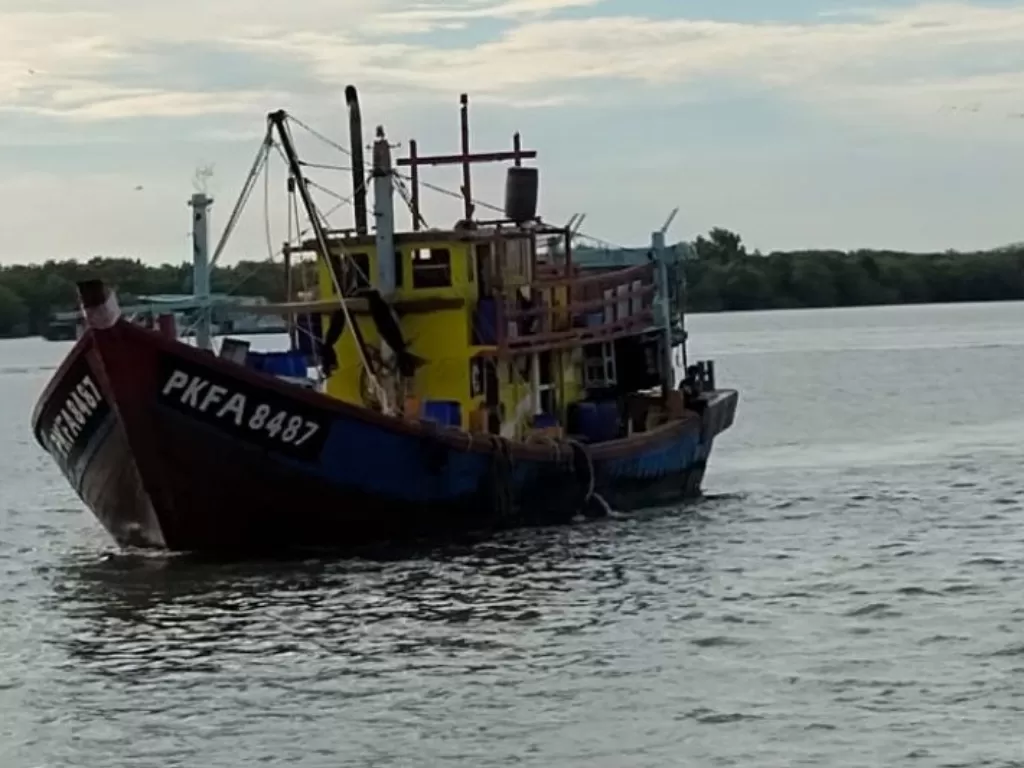 Kapal ikan asing yang ditangkap di kawasan perairan Selat Malaka. ANTARA/HO-KKP