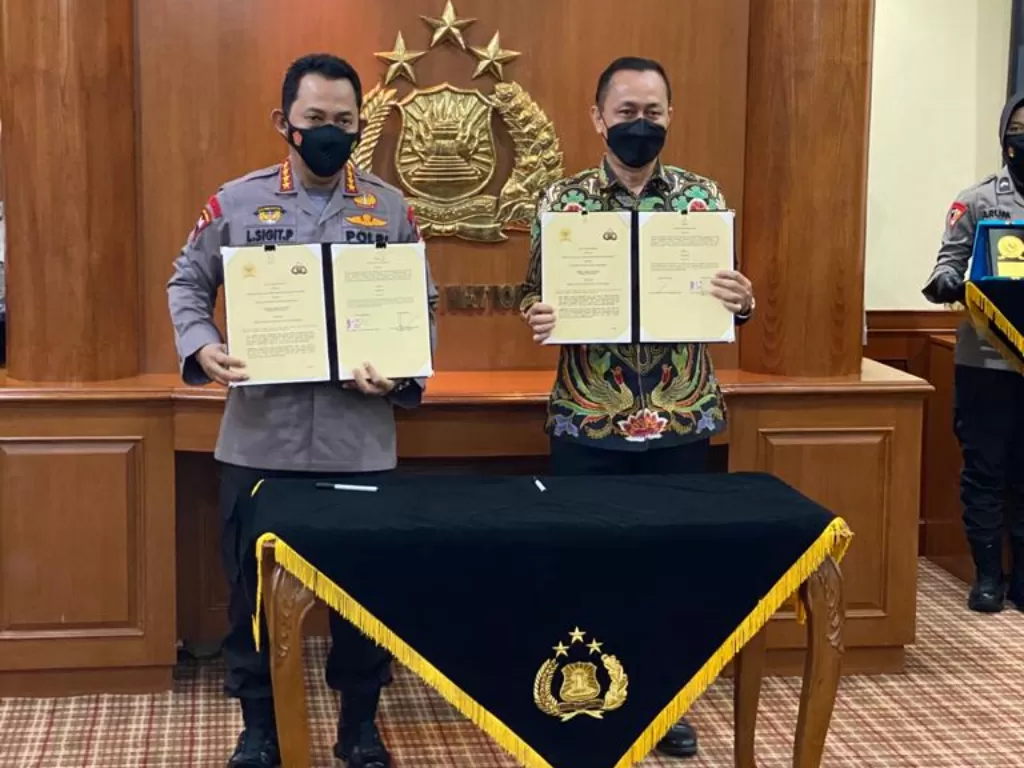 Kapolri Jenderal Polisi Listyo Sigit Prabowo dan Ketua Komnas HAM Ahmad Taufan Damanik (Dok Divisi Humas Mabes Polri)