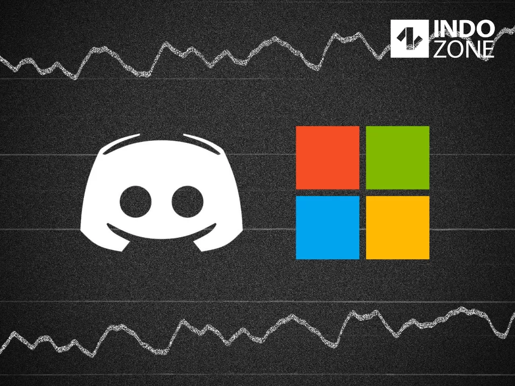 Ilustrasi logo Discord dan juga Microsoft (Ilustrasi/INDOZONE/Ferry Andika)