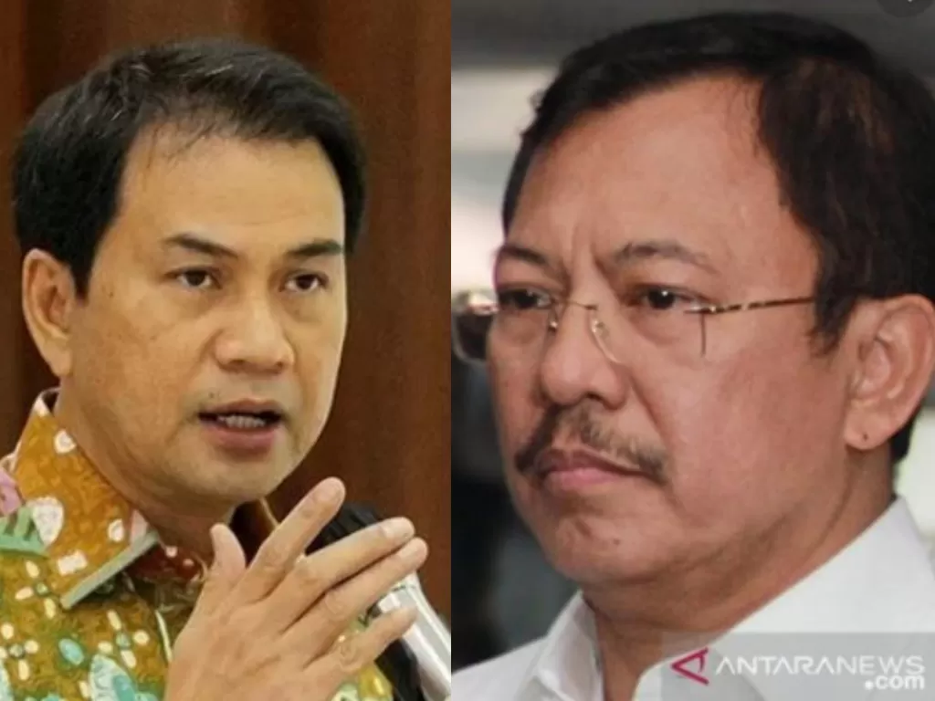 Kolase foto Wakil Ketua DPR RI Azis Syamsuddin dan eks Menteri Kesehatan Terawan Agus Putranto. (Antaranews)