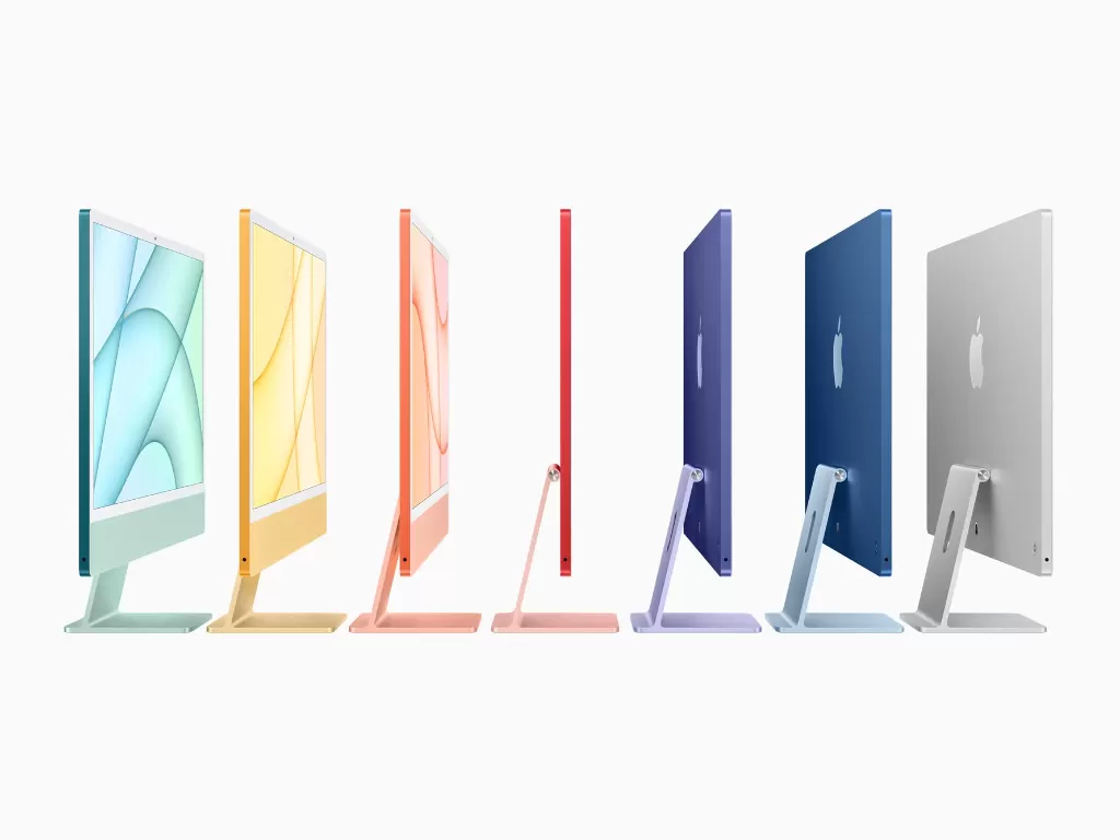 Tampilan iMac terbaru buatan Apple dengan chipset M1 (photo/Apple)