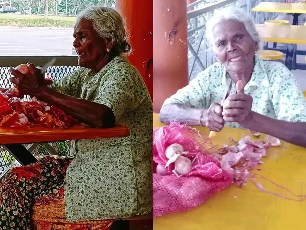 Nenek 84 tahun yang masih bekerja mandiri. (Photo/Facebook/Ricky Narayanan)