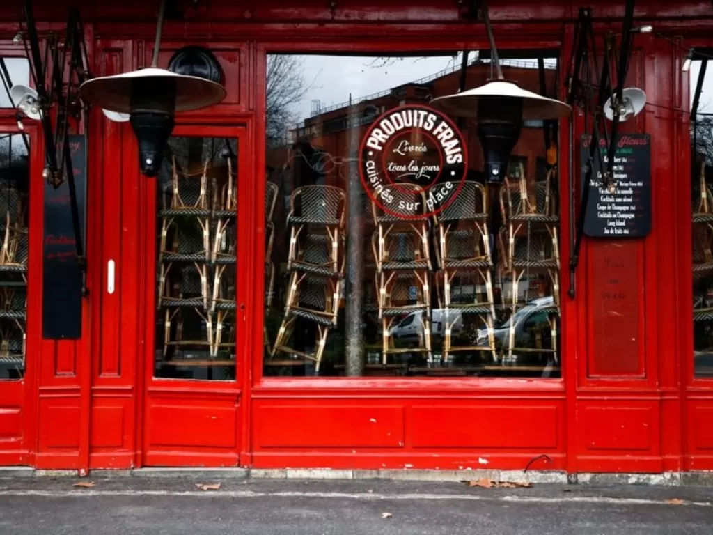 Ilustrasi restoran Prancis yang ditutup. (photo/Dok. Asia One via REUTERS)