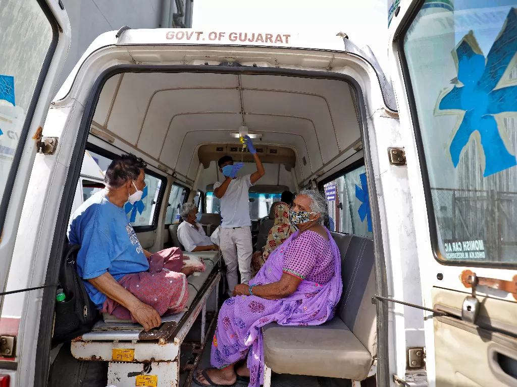 Ilustrasi pasien COVID-19 di India (REUTERS/AMIT DAVE)