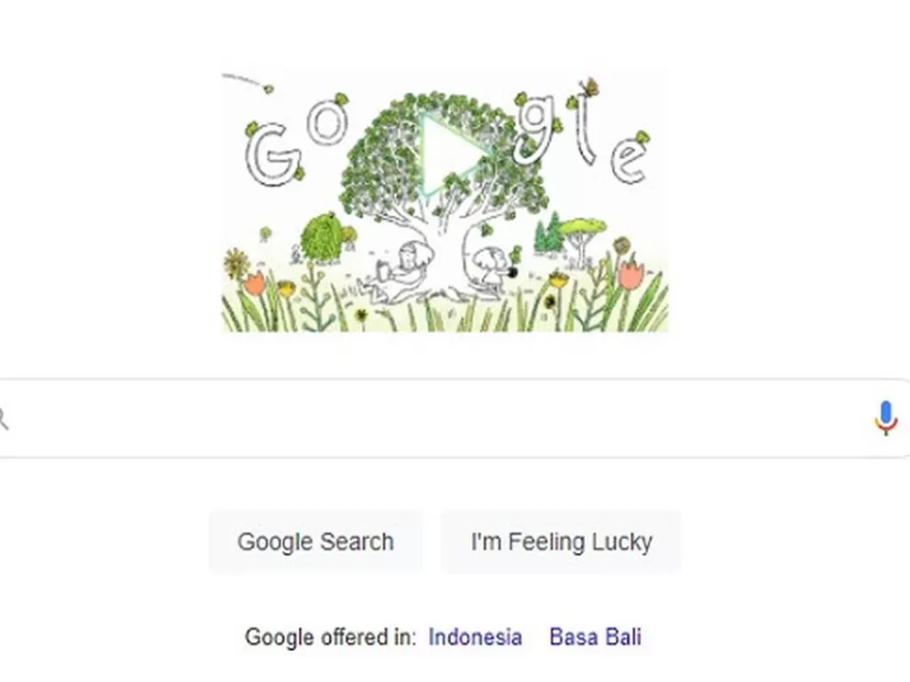 Google Doodle pasang video untuk rayakan hari bumi (Foto: screenshot Google Doodle).