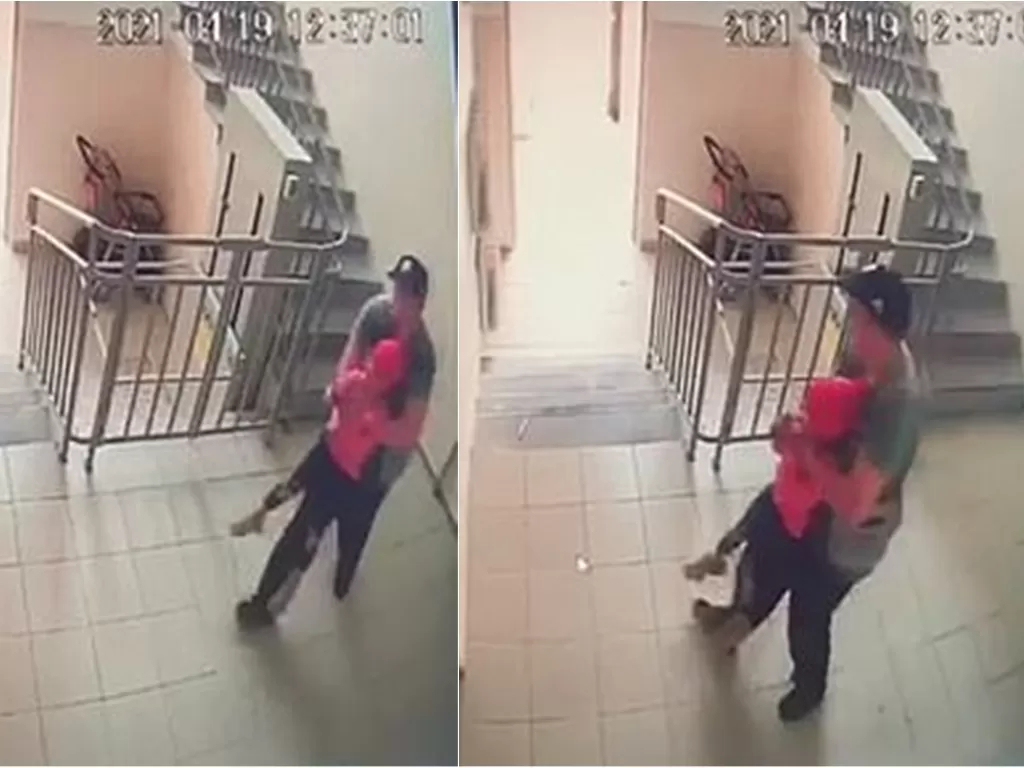 Rekaman CCTV saat seorang pria menyerang gadis 7 tahun (Daily Mail)