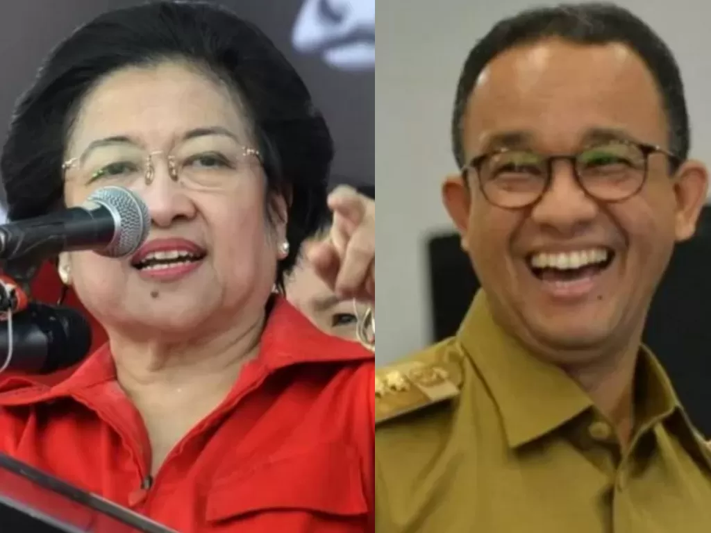 Kolase foto Ketua Umum PDIP Megawati Soekarnoputri dan Gubernur DKI Jakarta Anies Baswedan (Antaranews)