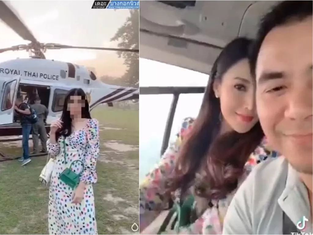 Detektif ini harus turun pangkat setelah istrinya unggah video naik helikopter (The Bangkok News/AsiaOne)