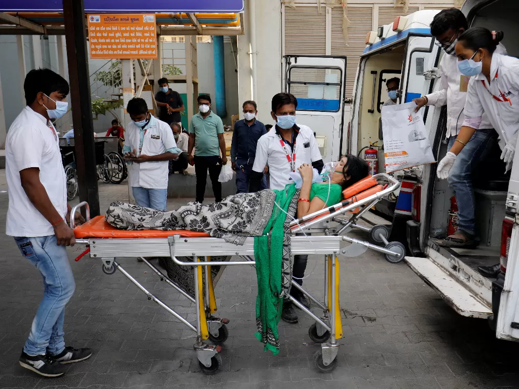 Pandemi Covid-19 di India (REUTERS/Amit Dave)