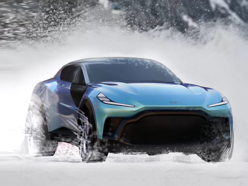 Tampilan desain Aston Martin DBX yang futuristik. (photo/Dok. Carscoops)