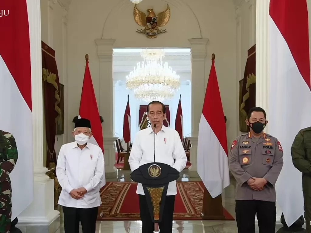 Presiden Jokowi (Tengah). (Foto: Tangkapan layar youtube Sekretariat Presiden)