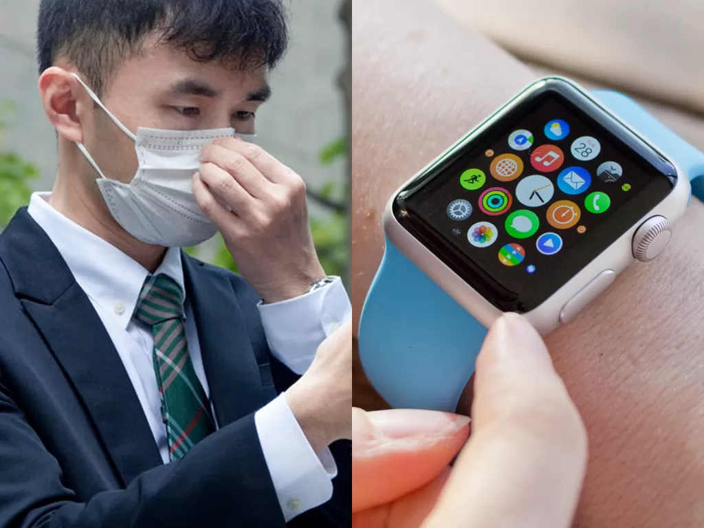 Seseorang bisa menggunakan Apple Watch untuk membuka perangkat sandi tanpa melepas masker. (Photo/Ilustrasi/Today Online)