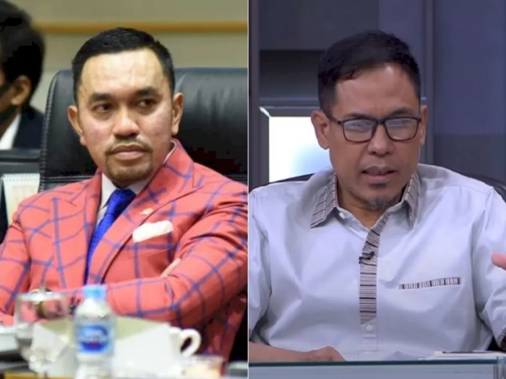 Waketum Komisi III DPR Ahmad Saroni (kiri) dan Munarman Eks Sekum FPI. (Istimewa)