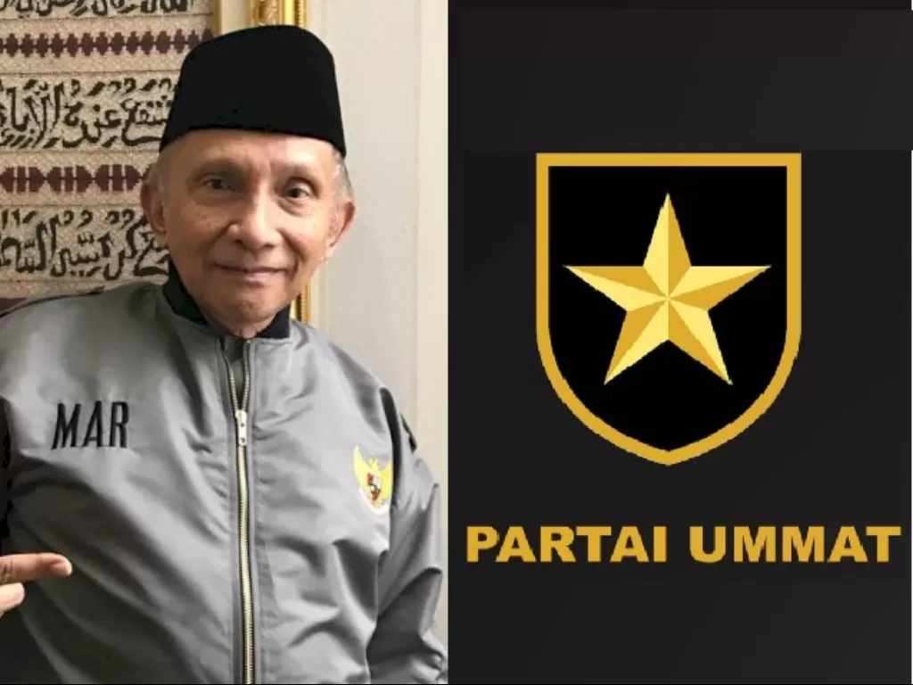 Politikus senior, Amien Rais. (Instagram/@amienraisofficial), Logo Partai Ummat. (Instagram/@partaiummatofficial).