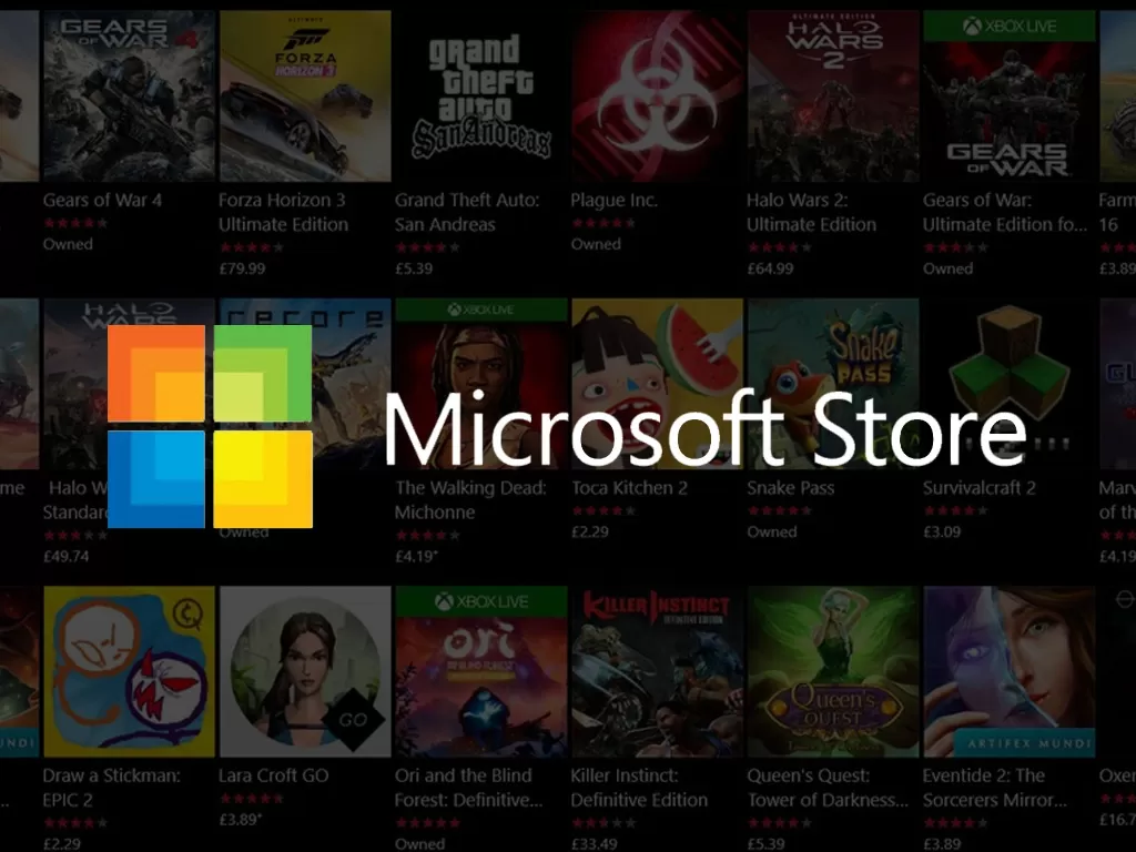 Tampilan logo layanan Microsoft Store (photo/Microsoft)