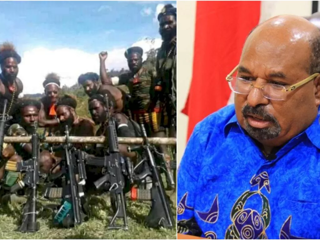 Gubernur Papua, Lukas Enembe tak setuju KKB dilabeli teroris. (Antara foto)