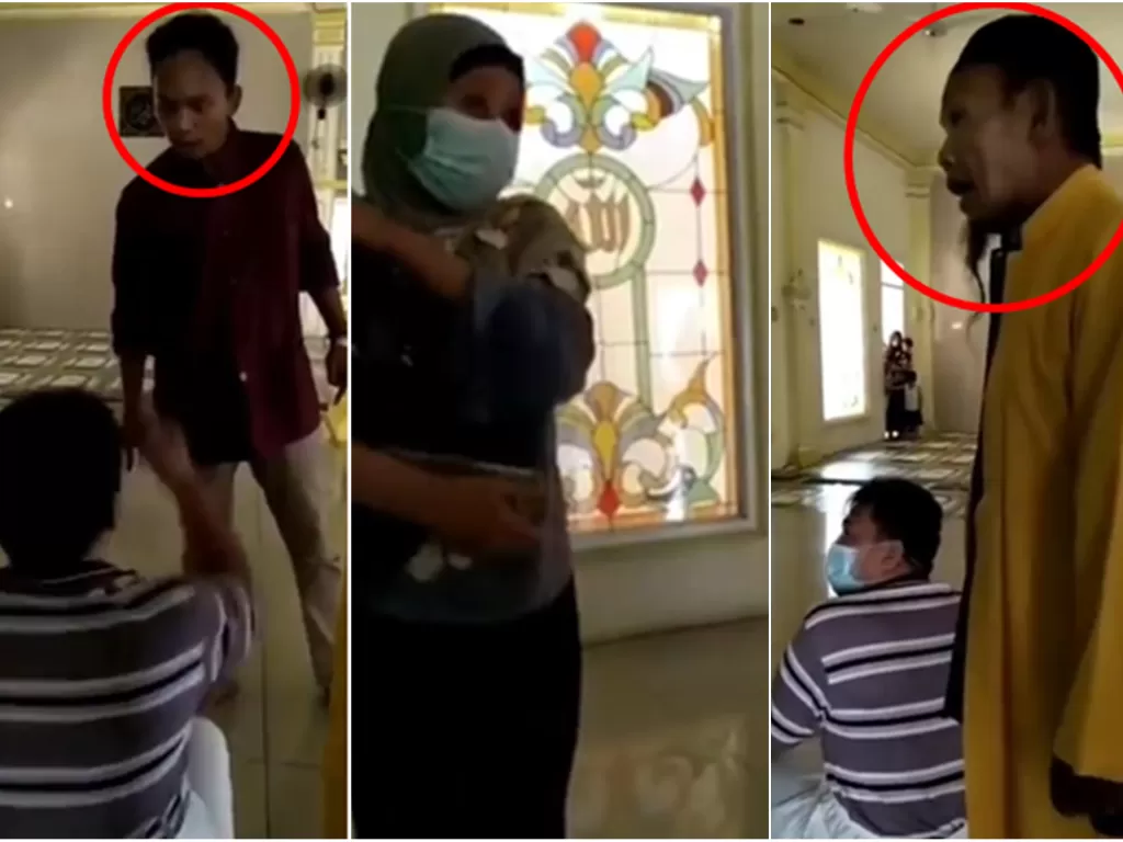 Pengurus Masjid Jami Al Amanah di Bekasi usir orang karena pakai masker. (Instagram)