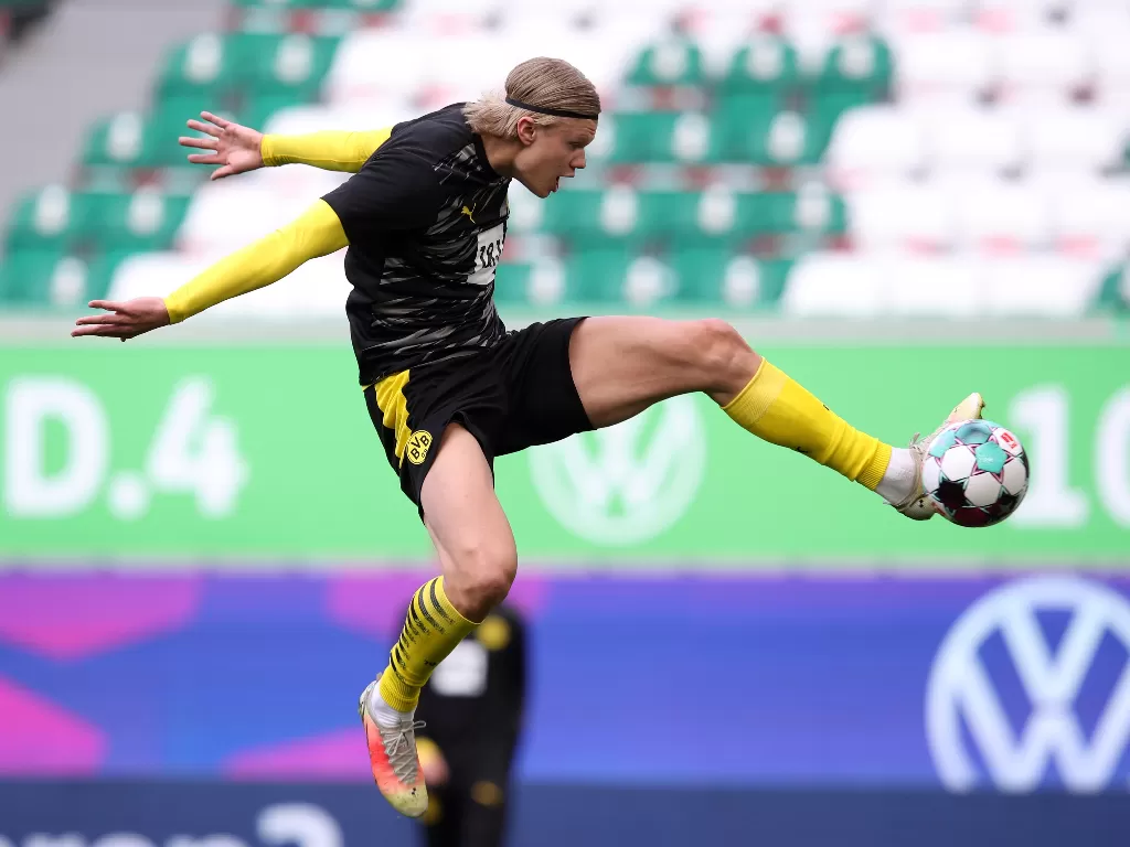 Bomber Borussia Dortmund, Erling Haaland. (photo/REUTERS/Ronny Hartmann)