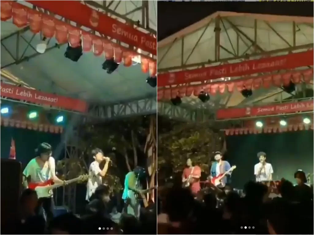 Cuplikan video konser di pasar malam di Jakarta selama plandemi, tepatnya di Cibis Park, Cilandak, Sabtu (1/5). (photo/Instagram)