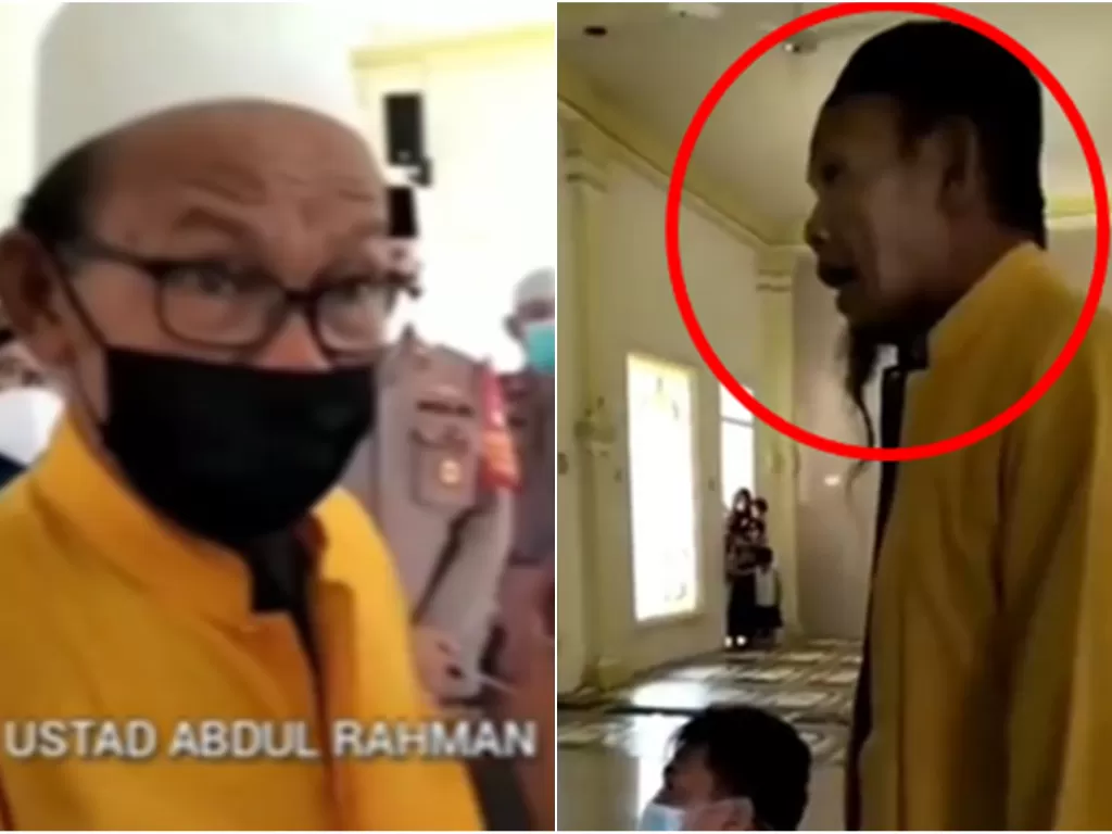 Ustaz Abdul Rahman, salah satu pengurus masjid yang mengusir orang salat di Bekasi. (Ist)