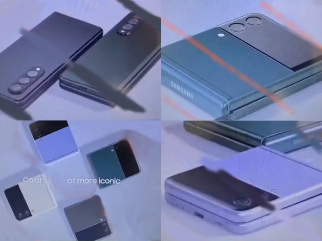 Bocoran tampilan smartphone Samsung Galaxy Z Flip3 dan Galaxy Z Fold3 (photo/Weibo)