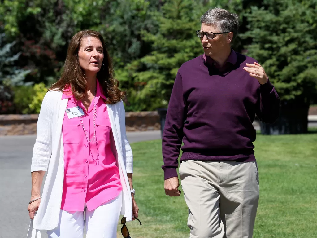 Melinda Gates dan pendiri Microsoft, Bill Gates (photo/REUTERS/Rick Wilking)
