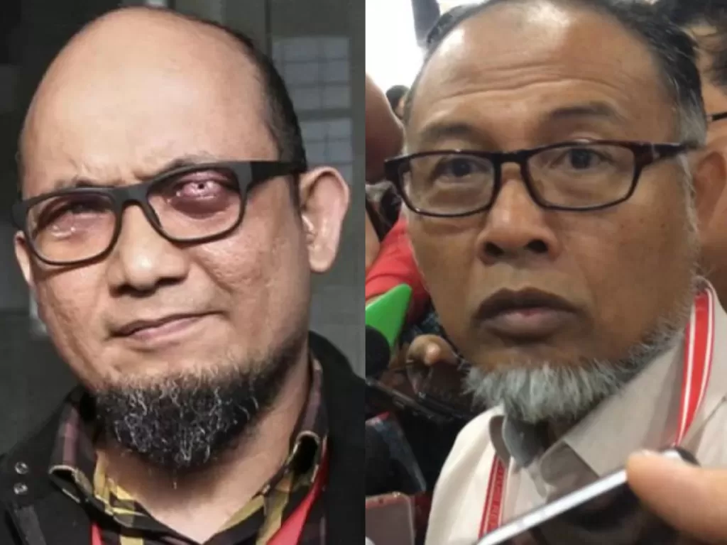 Kolase foto Novel Baswedan dan Bambang Widjojanto (Antaranews)