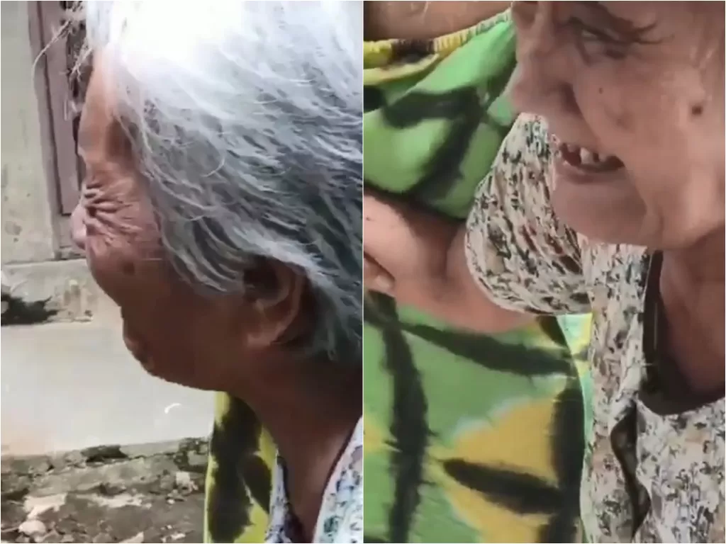 Nenek yang dipukul dan diancam akan dibunuh cucunya karena tak beri uang untuk berjudi (Instagram/andreli48) 