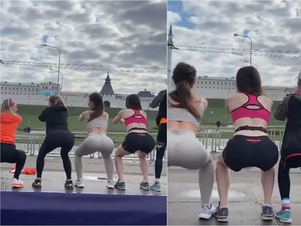Viral para atlet wanita menari di depan masjid (Newsflash)