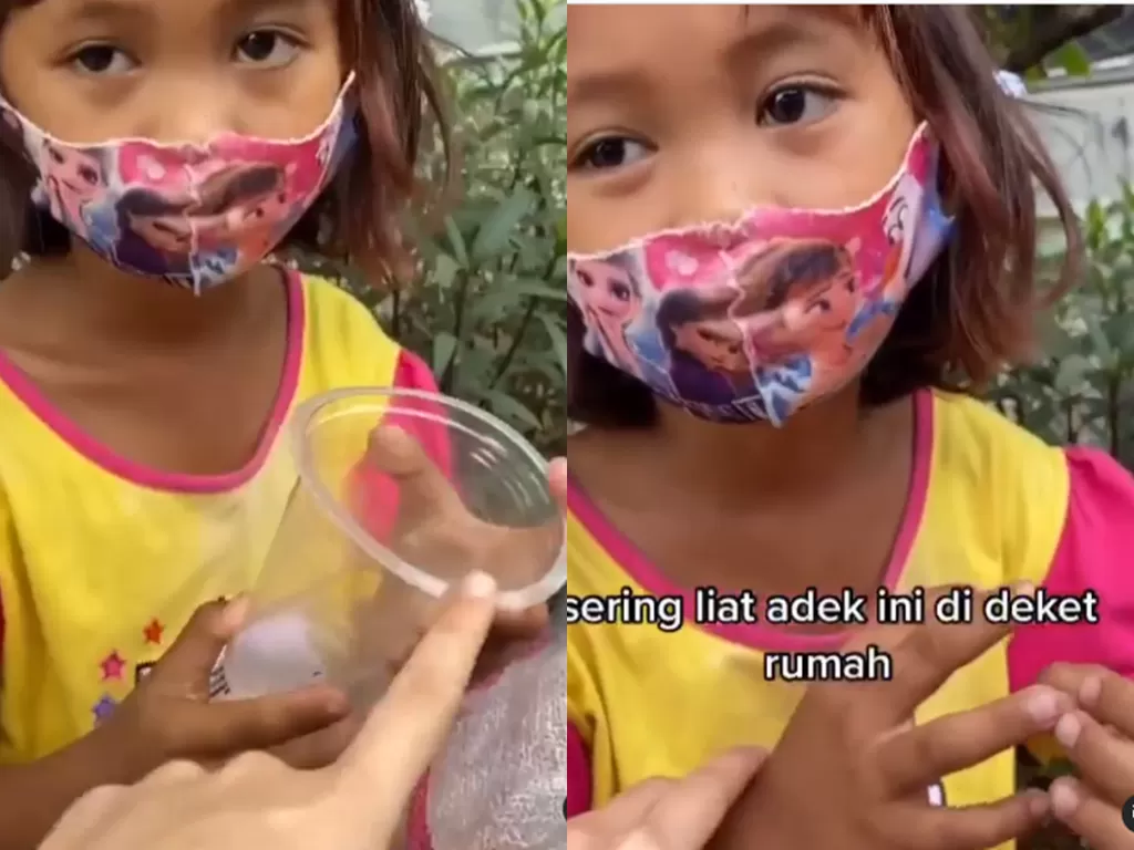 Cuplikan video viral gadis kecil yang mulung cari nafkah. (photo/Instagram)