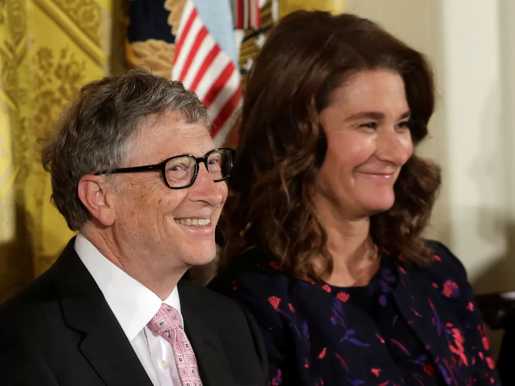 Founder Microsoft, Bill Gates bersama mantan istrinya, Melinda (photo/REUTERS/Yuri Gripas)