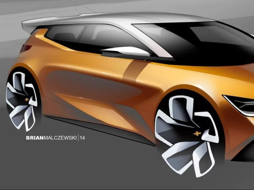 Tampilan desain rendering General Motor. (photo/Instagram/@generalmotorsdesign)
