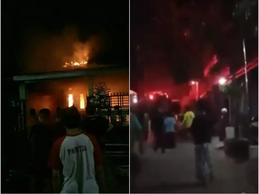 Rumah dibakar oleh bocah SMP di Sidoarjo, Jawa Tengah. (Istimewa)