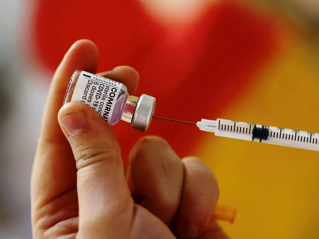 Ilustrasi vaksin Covid-19 (REUTERS/Eric Gaillard)