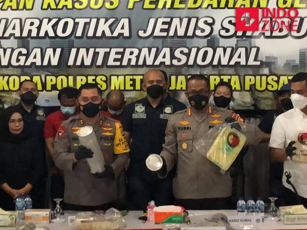 Kapolda Metro Jaya Irjen Fadil saat konferensi pers terkait jaringan narkoba 310 Kg sabu (INDOZONE/Samsudhuha Wildansyah)