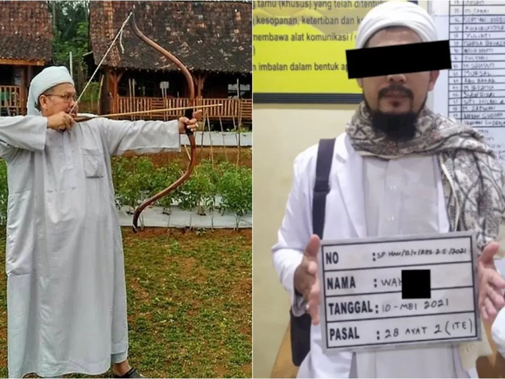 Ustaz Tengku Zulkarnain. (Istimewa) / Pria yang ajak terobos penyekatan. (Dok. Humas Polda Aceh)