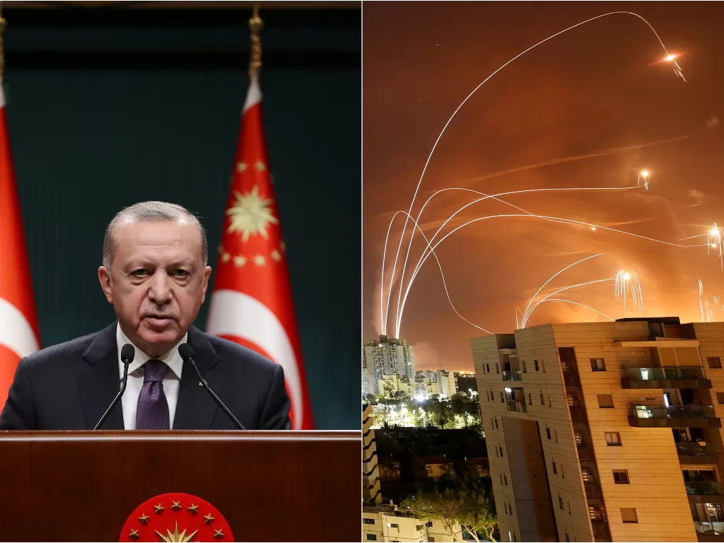 Presiden Turki, Recep Tayyip Erdogan mengajak negara Islam lawan Israel yang serang Palestina (Reuters)