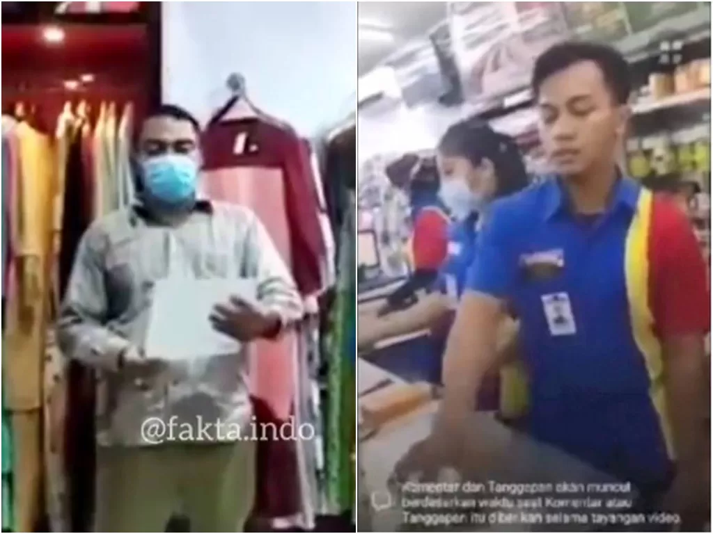 Orang tua yang marah dan minta dikembalikan uang ke pegawai minimarket minta maaf (Instagram/fakta.indo)
