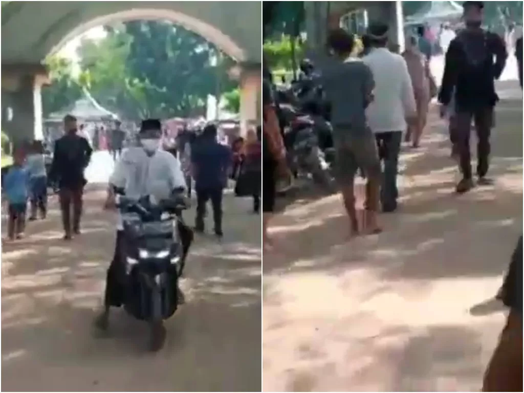 Puluhan peziarah ngamuk terobos TPU Tegal Alur Jakarta Barat (Instagram/andreli48)
