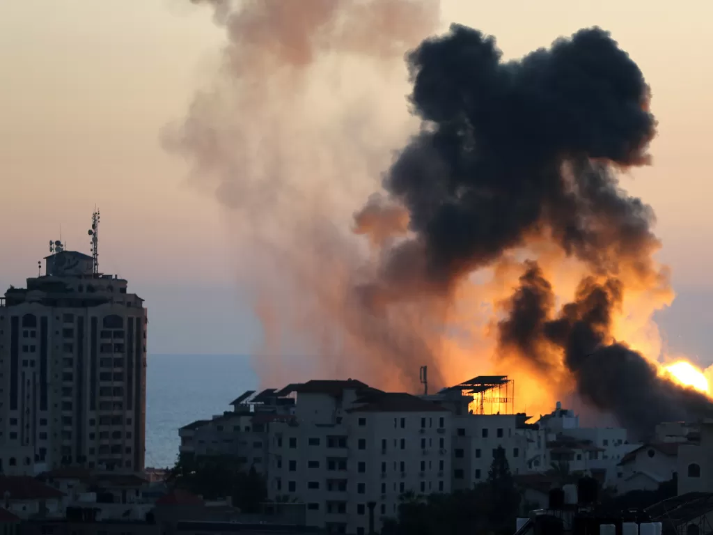 Serangan Israel di Gaza (REUTERS/Ibraheem Abu Mustafa)