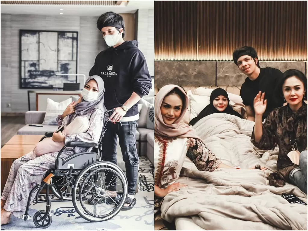Krisdayanti dan Yuni Shara berkunjung ke rumah Aurel dan Atta di hari kedua lebaran (Instagram/attahalilintar)