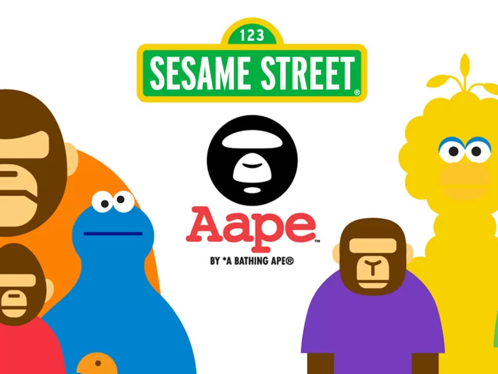 Tampilan kolaborasi AAPE dengan Sesame Street. (photo/Dok. AAPE)