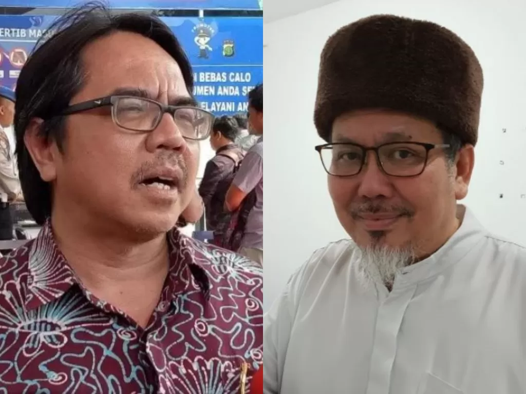 Kolase foto Ade Armando dan alm Ustaz Tengku Zulkarnain (Antaranews/Twitter)