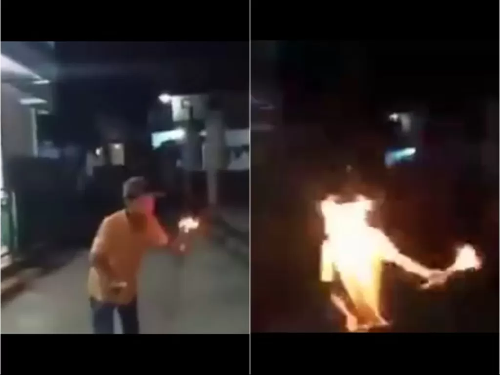 Remaja terbakar saat bermain api (Istimewa)